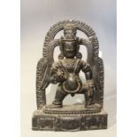 A Nepalese black stone Kalajambhala Mahakali, 20th century,