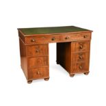 A George VI mahogany desk,