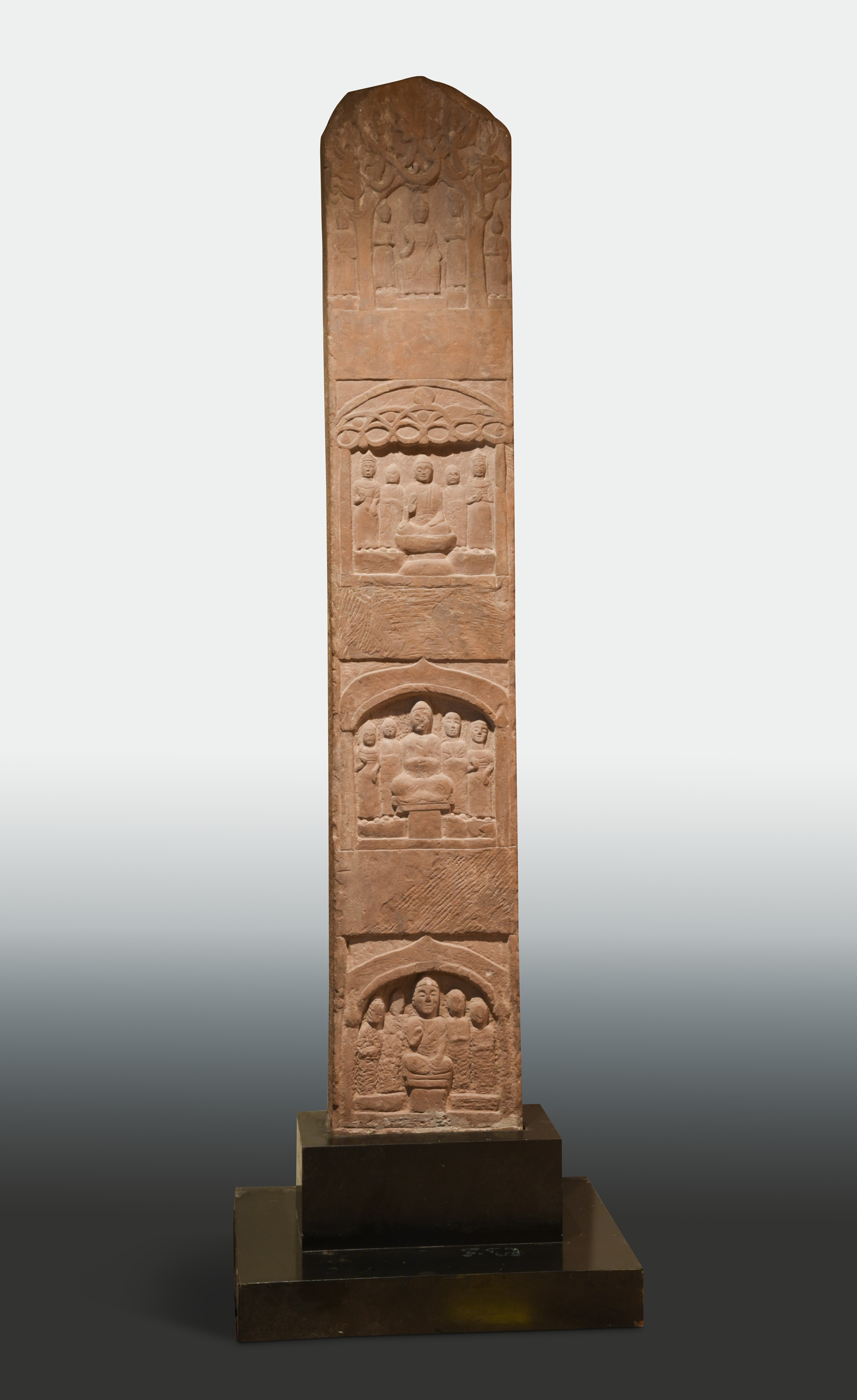 A Chinese stone Buddhist stele, perhaps Northern Wei Dynasty (AD 386-534),