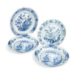 A pair of 18th century Delft blue and white dishes,