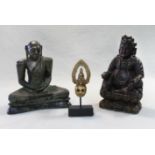 A Sri Lankan bronze of a seated Buddha, Kandy Period, 18th century,