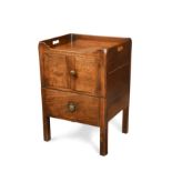 A George III mahogany night cupboard,