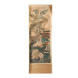 A Chinese scroll painting, Qing Dynasty, probably 19th century