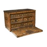 An inlaid Indo-Portuguese box, probably 18th century,