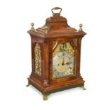 An Edwardian quarter chiming mantel clock,