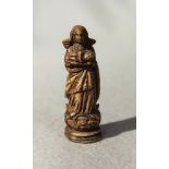 A Philippines carved bone figure of the Holy Mother of Christ, 18th/19th century,