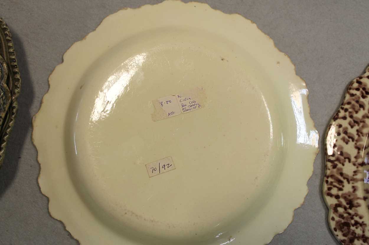 A collection of 18th century creamware plates, - Image 5 of 11