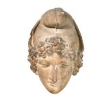 A cast plaster mask of the classical goddess Bendis, 19th century,
