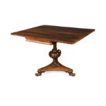 A William IV rosewood pedestal table,