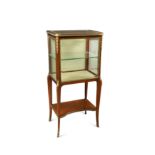 A French mahogany and ormolu mounted vitrine, mid 19th century,