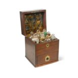 A Victorian mahogany domestic medicine box,