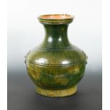 A Chinese green glazed vase Hu, Han Dynasty (206 BC-221 AD),