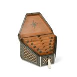 A late 19th or early 20th century Damascus inlaid stationery box,