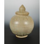 A Chinese ceramic vase and cover, probably Tang Dynasty,