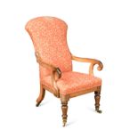 An early Victorian rosewood armchair,