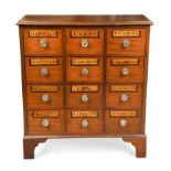 A mahogany apothecary's cabinet, 20th century,