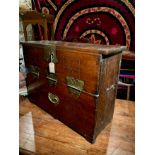 A Korean brass mounted chest, circa 1900,