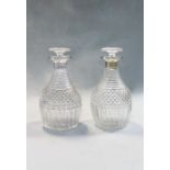 A pair of George IV small decanters and stoppers,