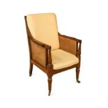 A George IV mahogany library bergere,