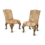 A pair of George II style side chairs,
