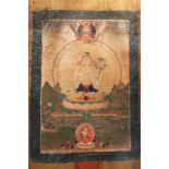 An East Tibetan Thangka, depicting a white tara, 18th/19th century,