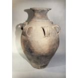 A Chinese light-grey pottery, large storage jar, of Han Dynasty type,