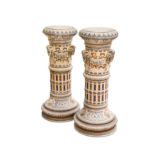 Attributed to the Leeds Fireclay Company, a pair of jardiniere stands,