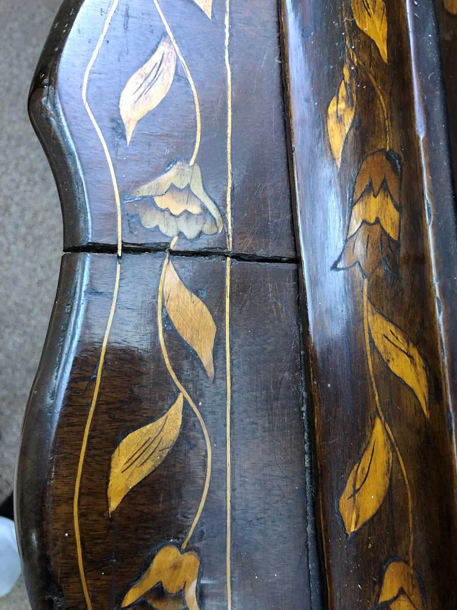 A Dutch walnut and floral marquetry vitrine, 18th century and later, - Image 2 of 12