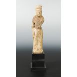 A Chinese white marble standing Buddhist deity, in 6th/7th century style,
