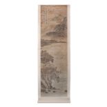 A Chinese hanging scroll in the manner of Lan Ying,