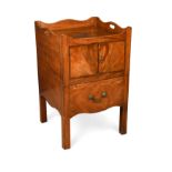 A George III mahogany tray-top night cupboard,