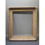 A late 18th century large gilt frame, sight size 125.5 x 99.5cm, overall size 171 x 146cm previously