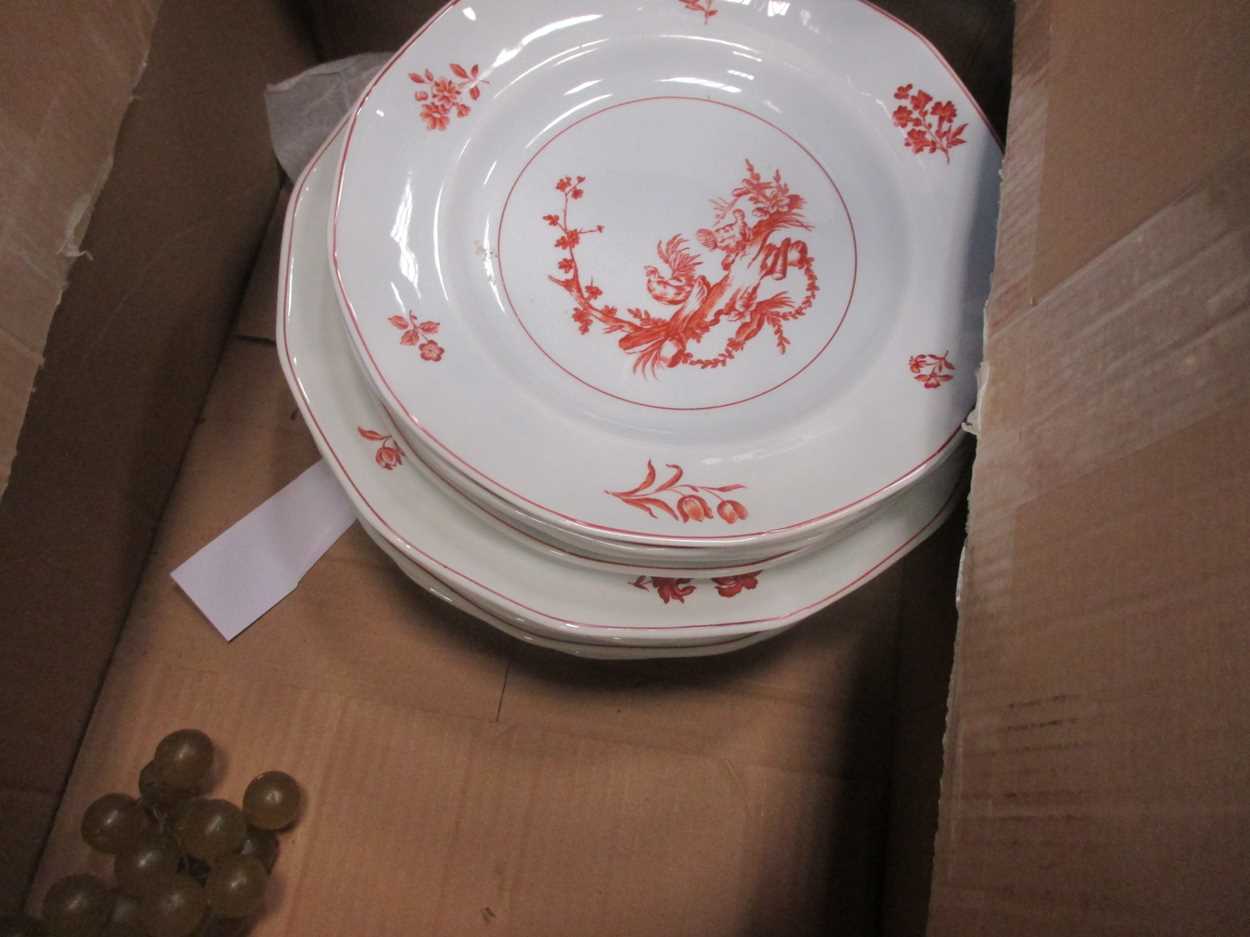 A collection of porcelain, to include a Wedgwood 'Chantecler' pattern part dinner service. Christian - Image 6 of 18