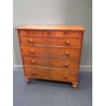 A Victorian mahogany chest of drawers