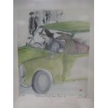 After Sue Macartney-Snape, Tottering Crossly down Sloane Street, signed and numbered in pencil, toge