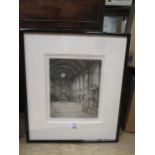 Gertrude Hayes (1872-1956) Five etchings of Sidney Sussex College, Cambridge, signed