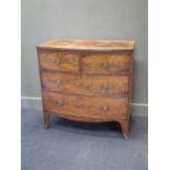 A Regency mahogany bowfront chest of drawers, 88 x 91 cm wide