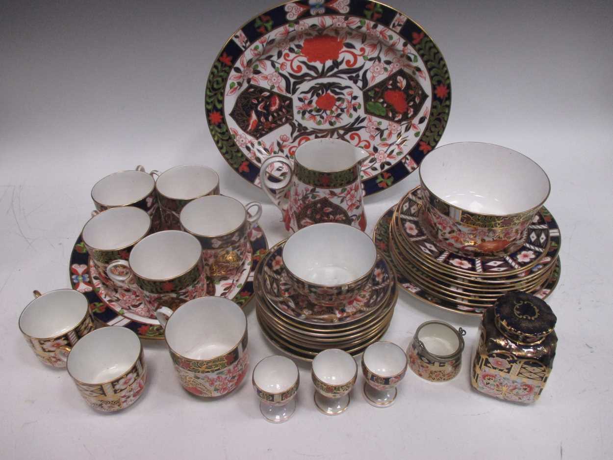 A quantity of matched Royal Crown Derby and Crown Derby imari plates, cups, slop bowl etc - Image 2 of 6