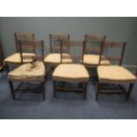 A set of six George III chairs