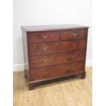 A George III mahogany chest of drawers, 101 x 101 x 54cm