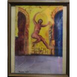 Harry Phelan Gibb (British, 1870-1940), Nude Dancer, signed 'Phelan Gibb' (lower left), oil on