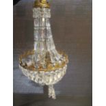 A near pair of basket chandeliers, approx 85cm and approx 92cm