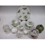 A collection of porcelain, to include a Wedgwood 'Chantecler' pattern part dinner service. Christian