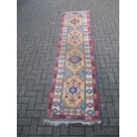 A Kazak style runner 281 x 75cm