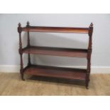 A Victorian mahogany three tier buffet 110 x 127 x 40cm