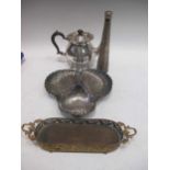 A large collection of silver plated wares, etc