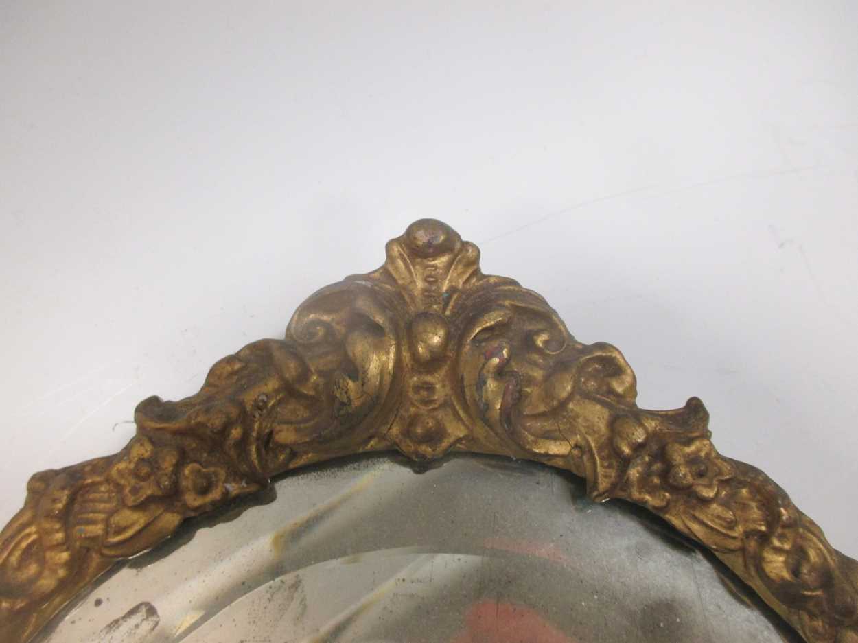 A set of giltwood mirror backed wall shelves, in Louis XVI style, 68cm high - Image 7 of 9