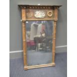 A 19th century gilt wood cluster column pier mirror 100 x 65cm