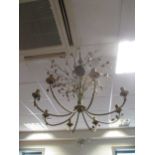 A John Lewis Naturalistic chandelier with matching wall lights, approx drop 72cm