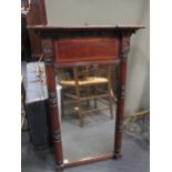 A 19th century mahogany framed pier mirror, 82 x 52cm